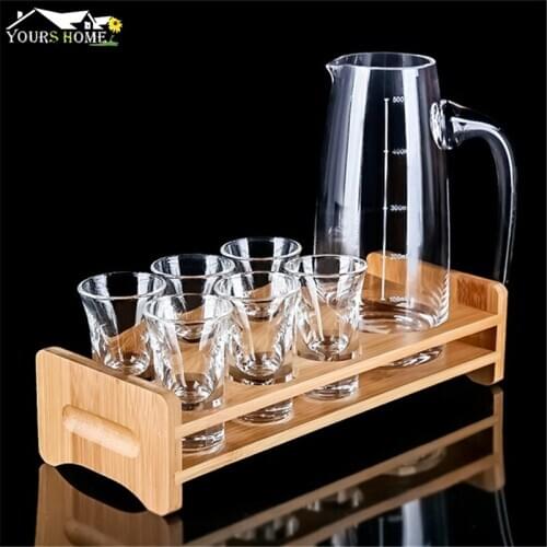 300ml/500ml Cocktail Shaker Bar Set Crystal Glass Bullet Cup Liquor Cup Liquor Cup Dispenser Set With The Wine Holder Bar Set
