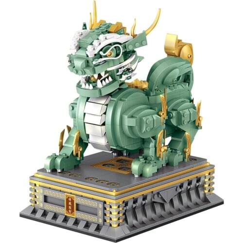 LOZ mini Blocks Kids Building Toys Adult Puzzle Chinese Beast Kylin 1921 no original box