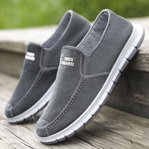 Mens Casual Canvas Loafers Shoes Slip On Fashionable Male Sneaker Breathable Blue Walking Shoes Mens Espadrilles Footwear
