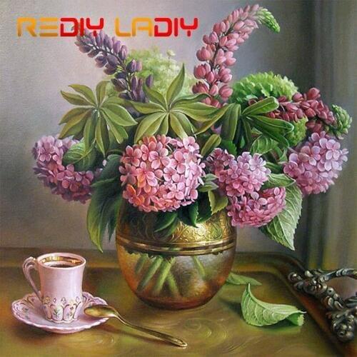 DIY Beaded Embroidery Kit Flowers Vase Needlework High Quality Beads Partial Crystal Beaded Cross Stitch Hobby & Crafts Beadwork