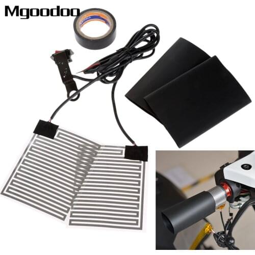 Mgoodoo Motorcycle Heated Grip Pads 12V Heated Grips Inserts Handlebar Hand Warmers Heat Resistant covers