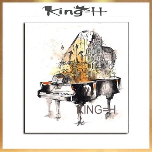 New Design Bands Play Music Oil Modern Paintings on Canvas Living Room Wall Pictures Wholesale for Sale Wall Art No Framed N