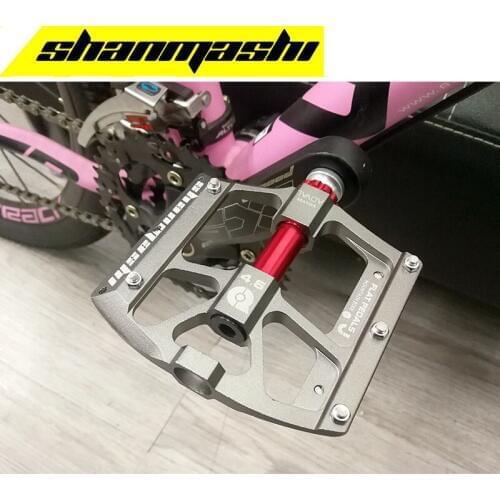 MTB 3 Bearing Bike Bicycle Pedals Ultralight Aluminum Alloy Pedal 105mm*96mm*20mm 342g/pair Cycling Accessories Shanmashi