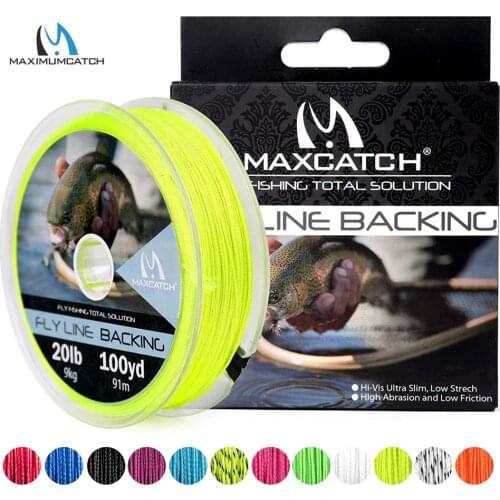 Maximumcatch 20/30LB Braided Backing Line 50/100/300 Yard Multi Color Fly Fishing Line