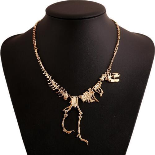 Sale Hyperbole Punk Dinosaur Skeletons Alloy Pendant Necklaces Adjustable Men Women Necklace Drop Shipping