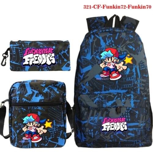 Friday Night Funkin backpack 3Pcs/set Student Backpack for Children School Bags Teenager Travel Rucksack Boys Girls Book Bag