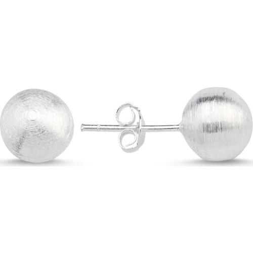 Silverlina Silver 8mm Broseli Ball Earrings