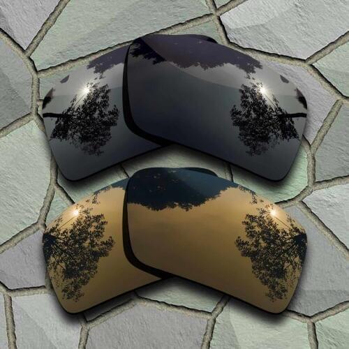 Grey Black&Bronze Copper Sunglasses Polarized Replacement Lenses for Oakley Eyepatch 2