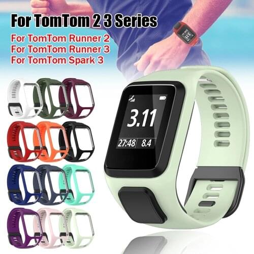 Silicone Replacement Wrist Band Strap For TomTom Runner 2 3 Spark 3 GPS Watch High Quality Watch Tom2 3 4 Series Soft Smart Band