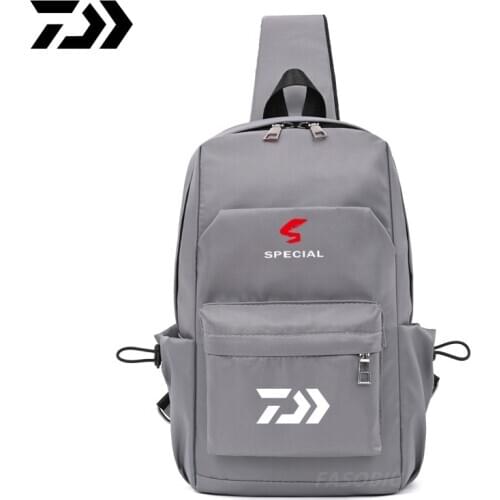 Daiwa Men Women Single Shoulder Fishing Bags Waterproof Leisure Multi Function Backpacks Fishing Gear Kit New Outdoor Hiking Bag