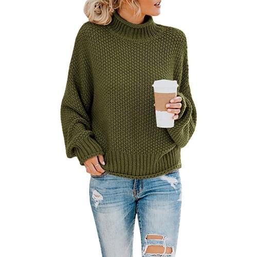 Fashion winter sweater women Autumn long sleeve jumper femaXL L M 3xl turtleneck loose knitted pullover women Casual #bkg457859