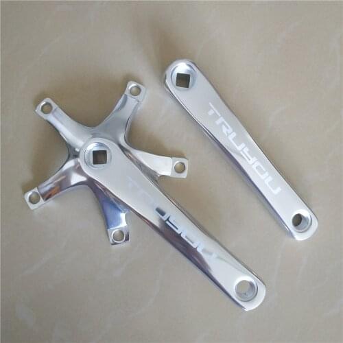Bicycle Crank 144 BCD Fixed Gear 5 Bolts 170 MM Length Track Bike Parts Silvery Aluminum Alloy Folding Crankset