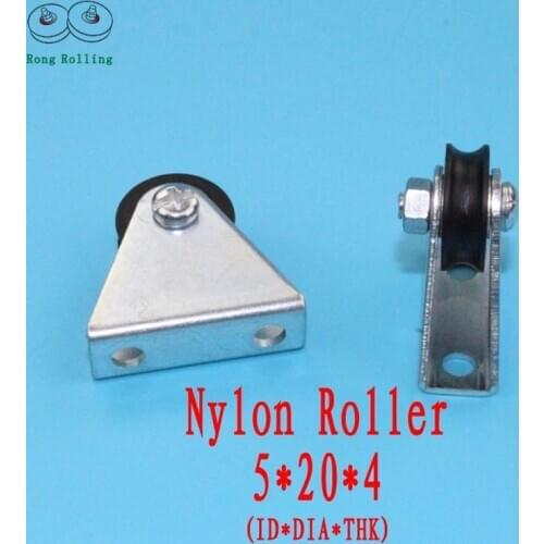 0.8 inch diameter 20mm,thickness 7mm,U-groove door or window nylon rollers/wheels/pulleys bearing bore 5mm. 10pcs/lot