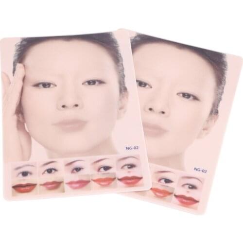 1PC Microblading Permanent Makeup 4D False Practice Skin Silicone Beauty Eyebrow Lips Face Tattoo