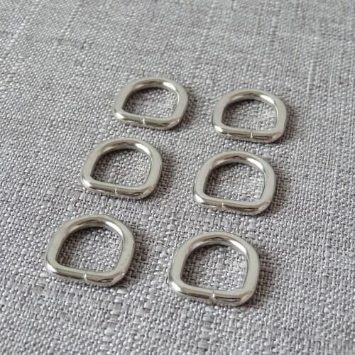 100Pcs Wholesale 10mm Webbing Metal Buckle D Ring Hardware For Cat Small Dog Pet Collar Purse Strap Loop Clasp DIY Accessory