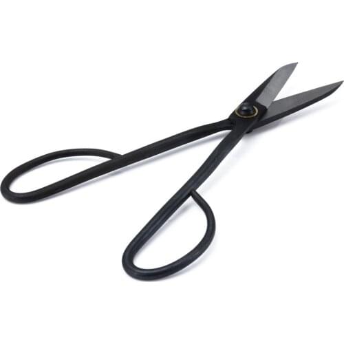 20cm 8'' Black Steel Beginner Household Bonsai Tool Long Handle Scissors For Delicate Bud Branch Bonsai Scissors