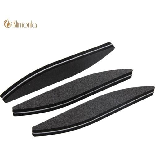 5Pcs/Lot Black Nail File 100/180 Grit Block Willow Leaves Sponge Manicure UV Gel Polish lime a ongle File Sandpaper Tools Salon