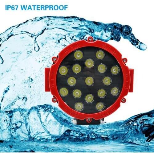 51W LED Work Light Spot Beam Driving Lights 6.3" For Offroad Truck Tractor ATV SUV UAZ Auto 4WD 4x4 12V 24V 6000k Car LED Lamp