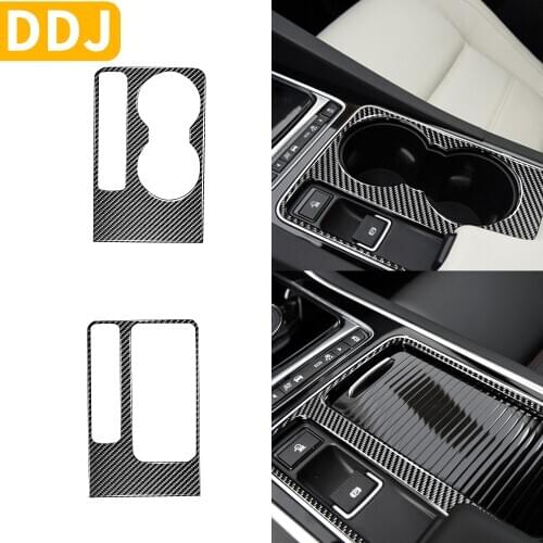 For Jaguar F-PACE XE XF X761 X760 X260 Accessories Carbon Center Console Cupholder Handbrake Panel Decoration Cover Sticker