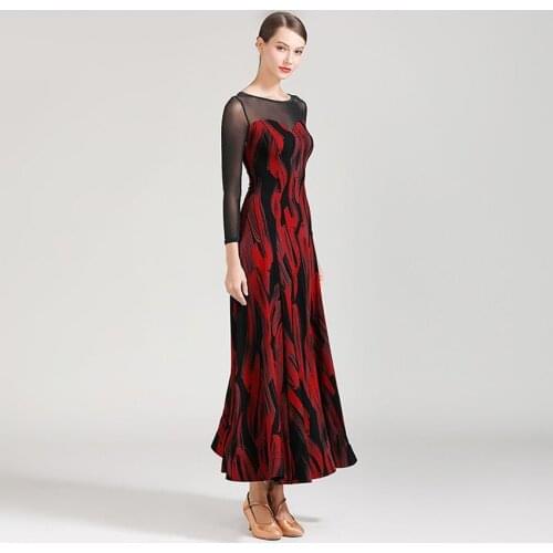 Latin ballroom dress for ballroom dancing women dance dress flamenco ballroom practice wear foxtrot dress modern dance costumes