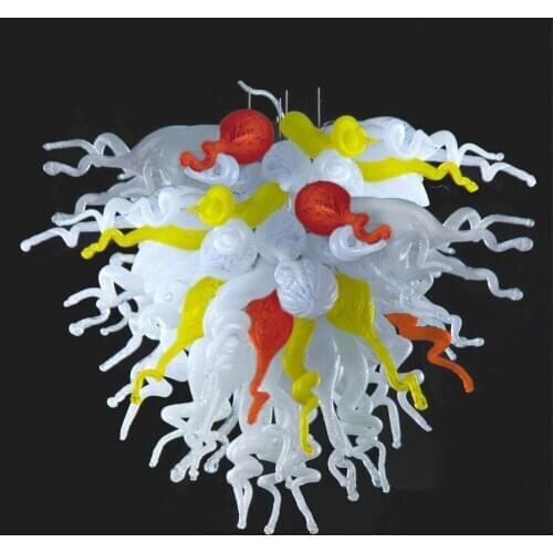 Free Shipping Modern Design Chandelier LED Light Source European Chihuly Style Hand Blown Murano Glass Chandelier Lamp