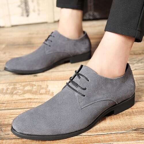 Brand men dress flats PU leather pointed toe formal wedding shoes mens oxford business flats 2020 new