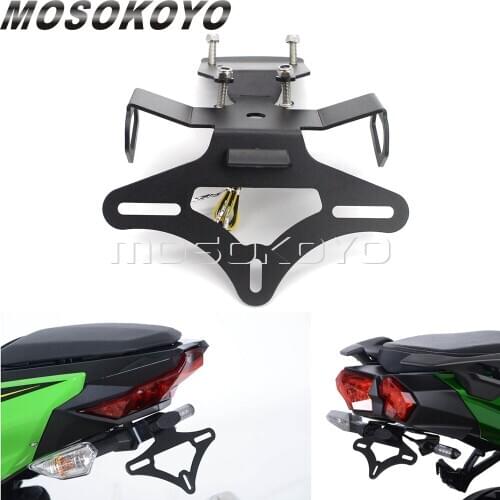For Kawasaki Z900 2017-2019 Z 900 Motorcycle License Plate Holder w/ LED Light Tail Tidy License Plate Bracket Fender Eliminator