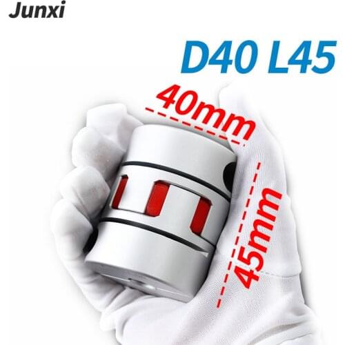 GS GR19 Three Jaw D40L45 Coupler Aluminium Plum Flexible Shaft Coupling Motor Connector CNC Flexible Coupler 10 12 14 15-20mm