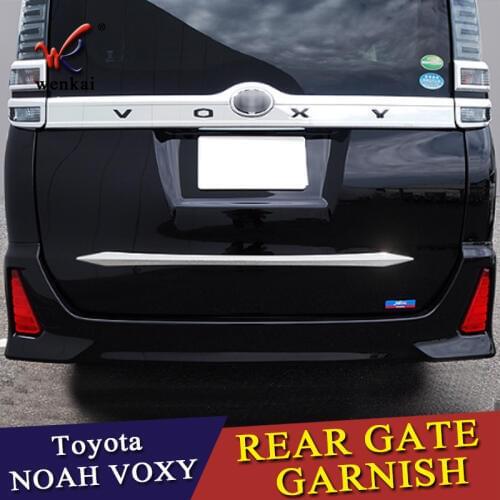 ABS Chrome Rear Gate Garnish Trunk Lid Cover Trim For Toyota Noah Voxy 80 Series 2014 2015 2016 2017 2018 car styling accessorie
