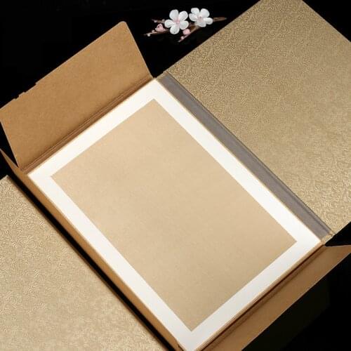 Chinese Calligraphy Paper Rice Paper Card Raw Xuan Paper Raw Silk Painting Hemp Paper Lens Papers Carta Di Riso with Gift Box