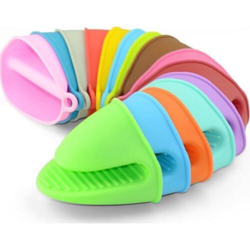 Kitchen Silicone Heat Resistant Gloves Clips Insulation Non Stick Anti-slip Pot Holder Clip Oven Mitts LX6424