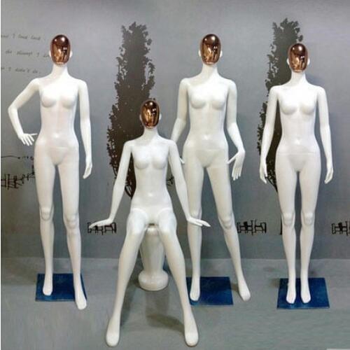 Fashionable New Style Gloss White Fiberglass Female Mannequin Female Manikin Professional Manufacturer In China
