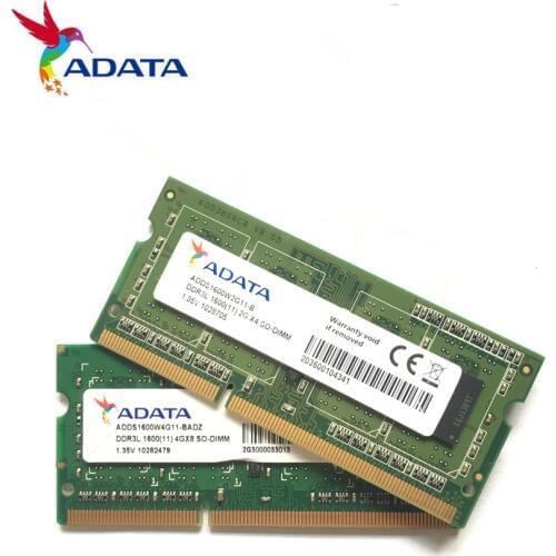 AData 4G 2G 1G PC3L PC3 10600S 12800S DDR3 1333 1600 Mhz 4GB 2GB 1GB 10600S 12800S Laptop Memory Notebook Module SODIMM RAM