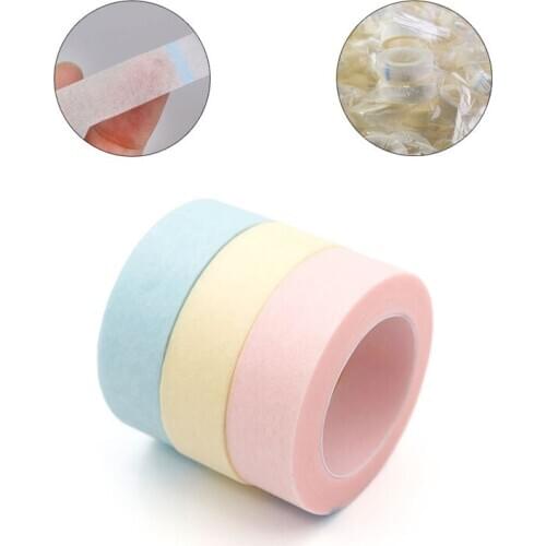 3/5 Rolls Non-Woven Eyelash Extension Tape Anti-Allergy Easy Tear Paper Patch Lint Free Under Eye Pads
