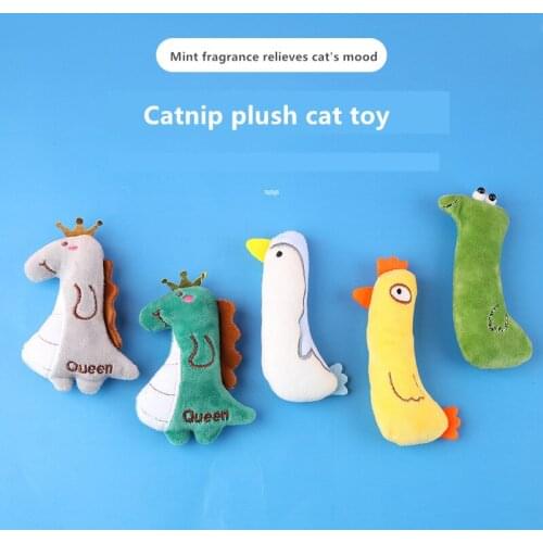 New Cat Toys Mint Funny Interactive Plush Cat Toy Cute Plush Puppet Series Animal Modeling Pet Kitten Chewing Toy Pet Supplies