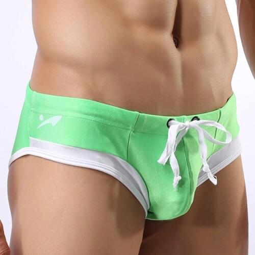 Sexy Fashion Brand Men Sexy Big Penis Pouch Bikinis Swimwear Gay Male Beach Boxers Trunks Size S M L