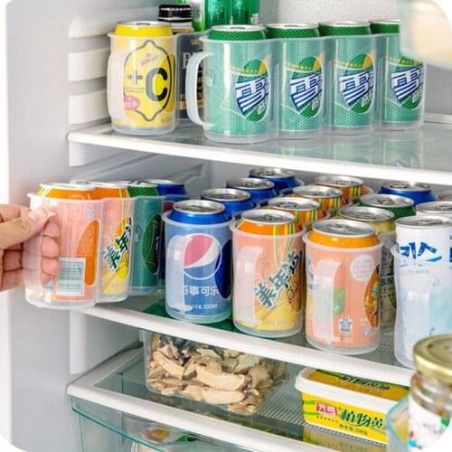 Beer Coke Drink Can Storage Box Kitchen Fridge Drink Bottle Holder Fridge Refrigeration Organizer Durable Food Container