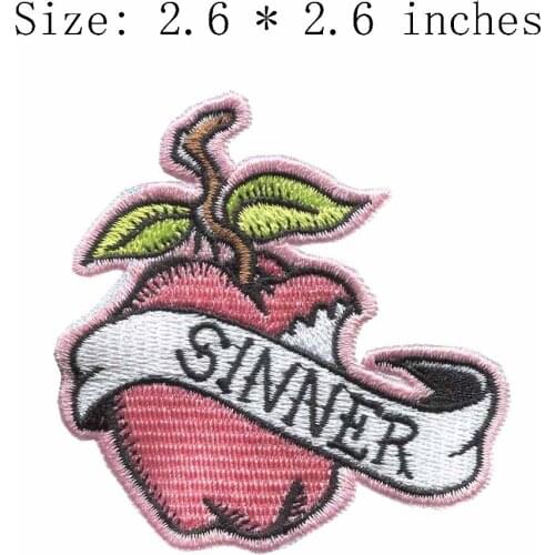SINNER 2.6"wide embroidery shipping for food patch/ribbon embroidery/bordado da fita