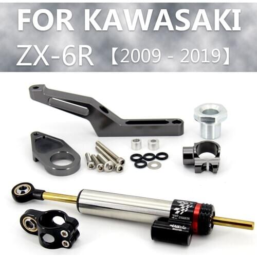 Motorcycle Steering Damper Stabilizer & Bracket For KAWASAKI ZX6R ZX-6R 2009 2012 2013 2014 2015 2016 2017 2018 09-19