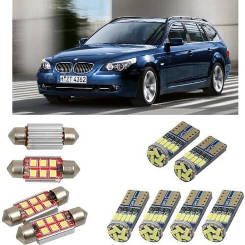 Interior led Car lights For BMW 5 touring e61 estate Reading dome bulbs for cars error free License Plate Light 10pc/lot
