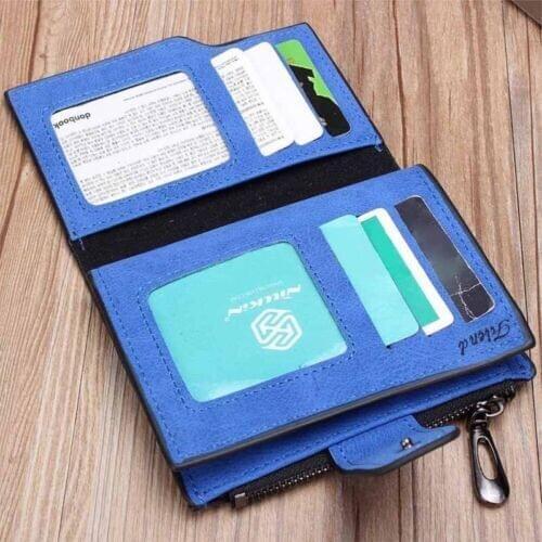 Womens Leather Small Mini Folding Wallet Card Holder Zip Coin Purse Clutch