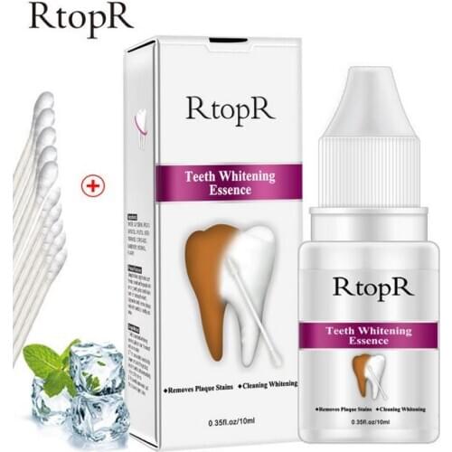 10 Bottle Rtopr Teeth Whitening Essence Oral Cleaning Serum Teeth Powder Effective Remove Plaque Stains 10Ml