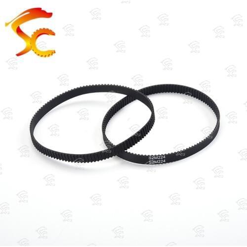 10pcs S2M 224 6 belt closed loop rubber S2M-224-6 timing belt Teeth112 Length 224mm width 6mm for 3D printer