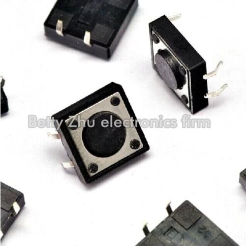1000PCS/LOT 12 * 12 * 4.3MM vertical touch switch shrapnel good quality micro-switch