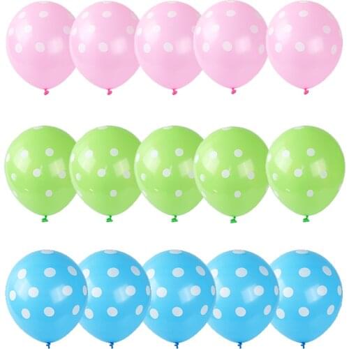 15/30 pcs 12inch Polka Dot Latex Balloons Black And White Baby Birthday Wedding Decoration Supplies Party Baby shower Multicolor