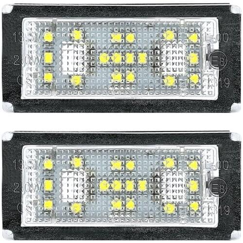 2Pcs LED License Number Plate Light For BMW 7 Series E65 E66 2006-2008 Bright White Canbus Error Free