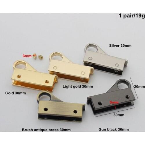4pair 20pair DIY hardware accessories luggage on both sides of the screw D buckle bag of the package chain metal edge clip side