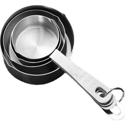 HOT 4PCS Baking Thickened Stainless Steel Measuring Spoon 4-Piece Set Of Ml Spoon Sauce Seasoning Measuring Cup