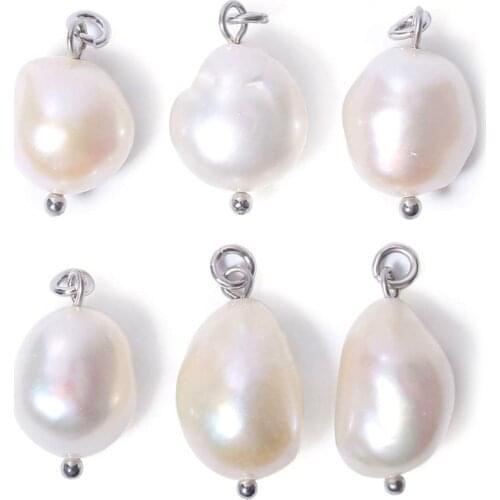 6Pcs Baroque Freshwater Pearl Charms Irregular Shaped Pendant Loose Beads for DIY Jewelry Making Earrings Bracelet Necklace