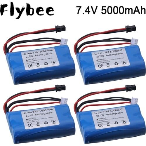 7.4V battery upgrade Li-ion Batery For RC Helicopter Car Tanks Trains Boats Guns parts 2S 7.4 V 5000 mah battery for rc car toys